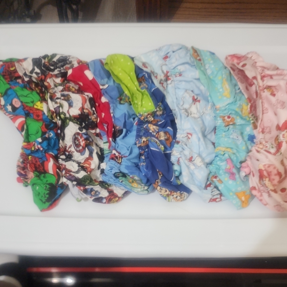 Colorful Cartoon Print Scrub Hat/ Hair Covers